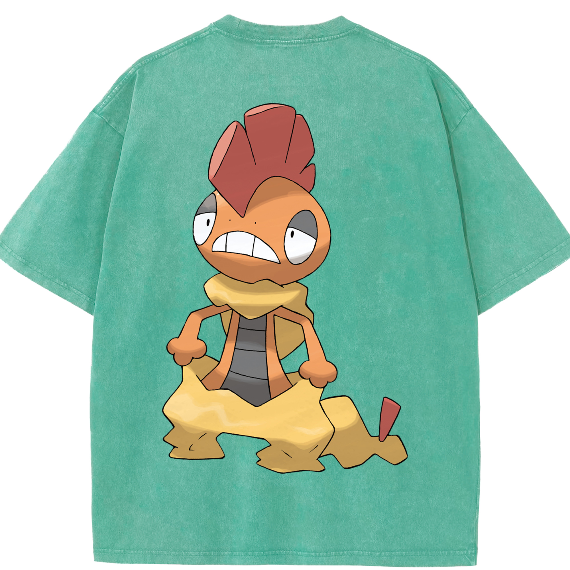 （画像用） ポケットモンスター Pokémon 綿100% ヴィンテージ風 半袖Tシャツ（背面プリント）